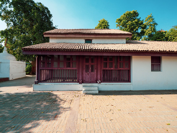 Museumsgebäude im Sabarmati Ashram